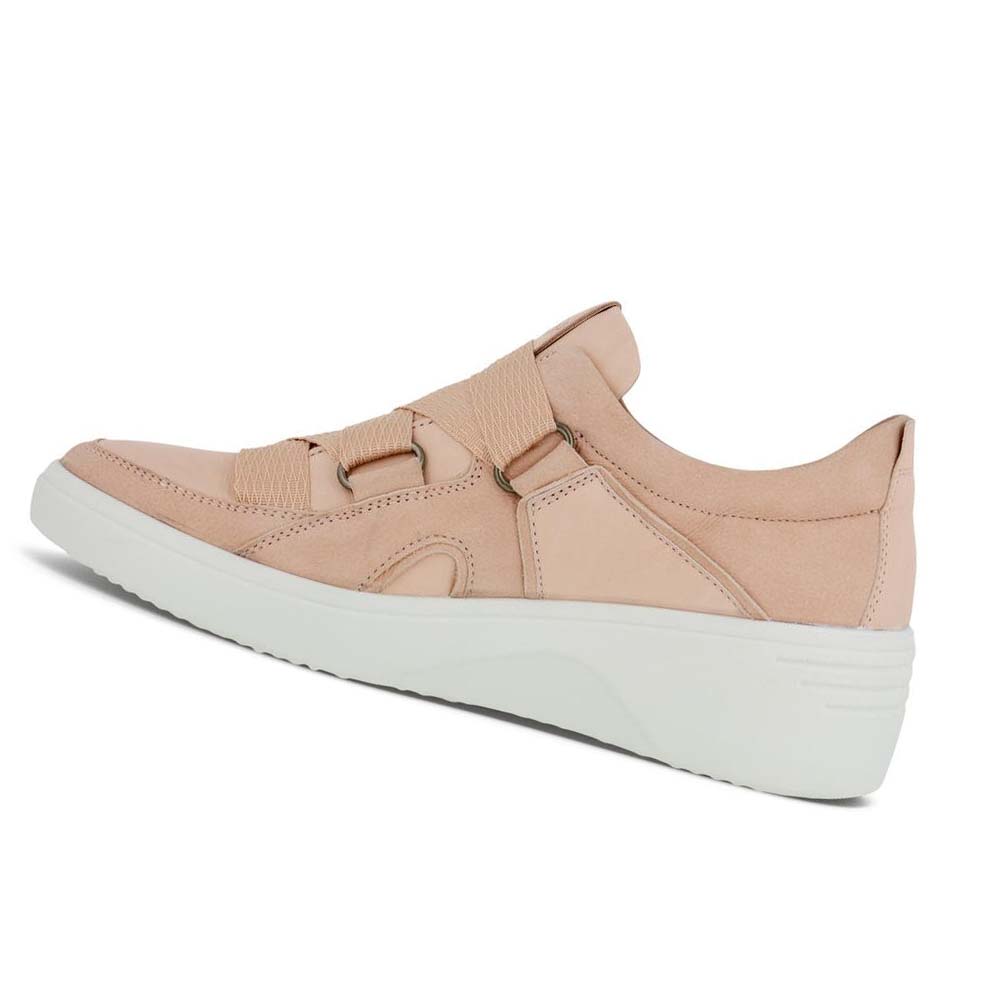 Women's Ecco Soft 7 Wedge Sneakers Pink / Rose | USA 248NWY